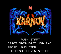 Karnov - Hack by Lancuster Title Screen